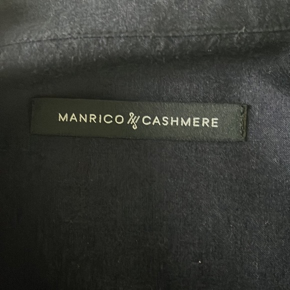 Manrico Cashmere split neck high low top blouse size M - Picture 11 of 13